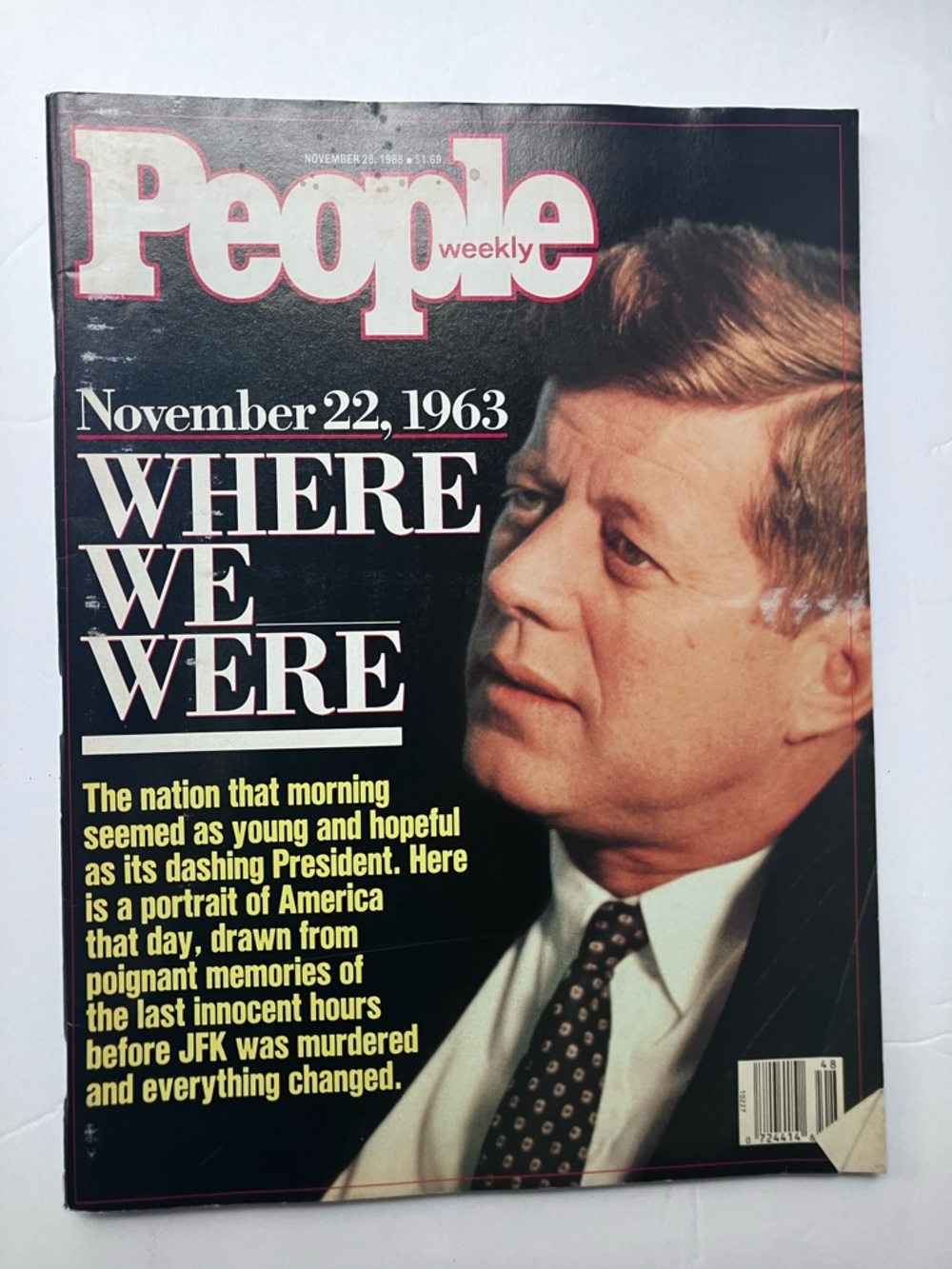 Vintage People Magazine Kennedy Assassination Nov. 28, 1988